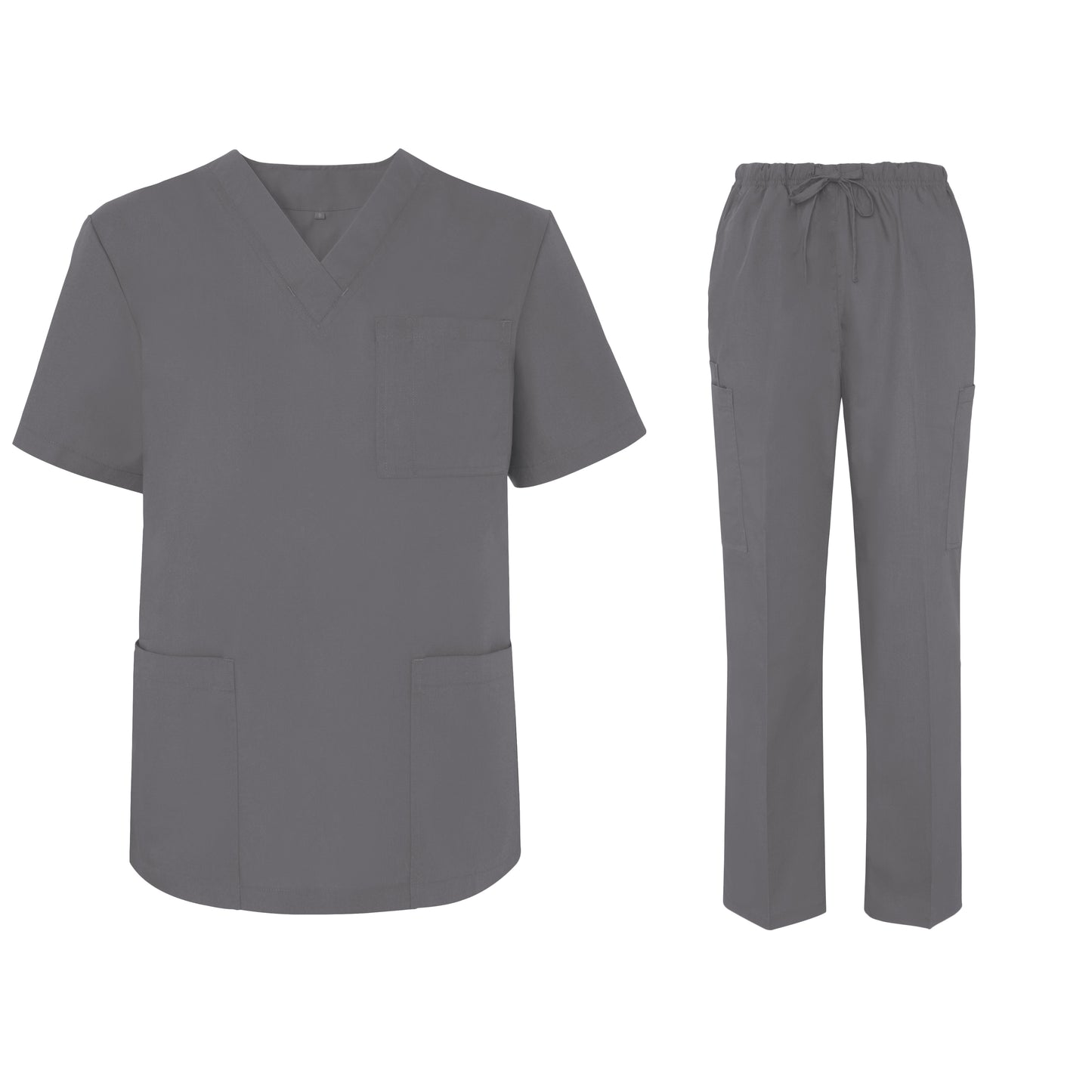 Unisex Scrubs, V-neck Top With Multi Cargo Pocket Pants *ALL SALES ARE FINAL*