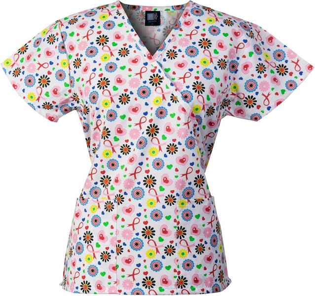 Floral Fun Print Scrub Top – A & K scrubs and more,LLC