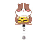 Hamster Get well Soon Badge Reel