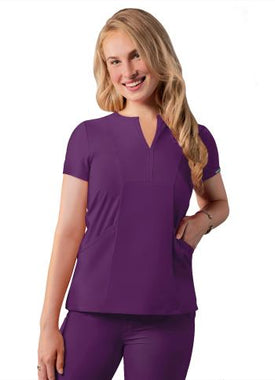 Addition Women's Notched V-neck Top **Fashion Colors** - A & K scrubs and more,LLC