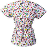 Floral Fun Print Scrub Top