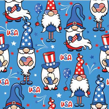 USA Gnomes Print Compression Sock