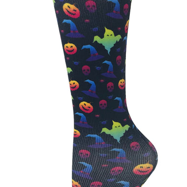 Glow in the Dark Halloween Sheer Compression Socks - A & K scrubs and more,LLC