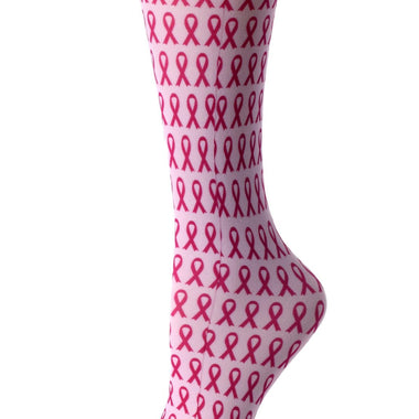Breast Cancer Awareness Printed Compression Socks - A & K scrubs and more,LLC