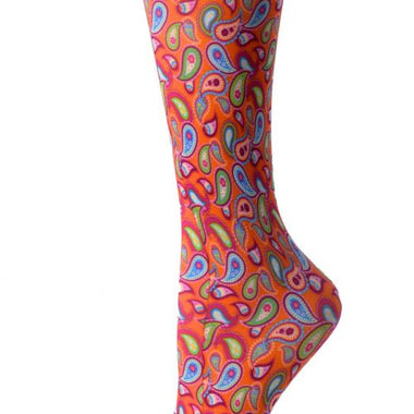 Printed Compression Socks – Bright Paisley (10-18MM/HG) - A & K scrubs and more,LLC