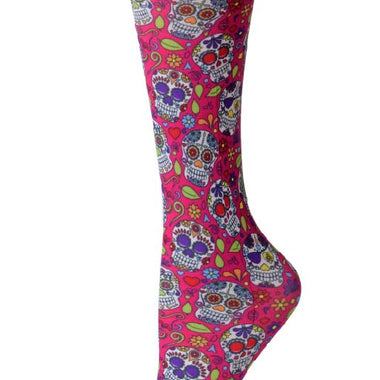 Calavera- Printed Compression Socks - A & K scrubs and more,LLC