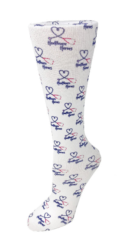 Printed Compression Socks – Healthcare Hero’s 5 (10-18MM/HG) - A & K scrubs and more,LLC