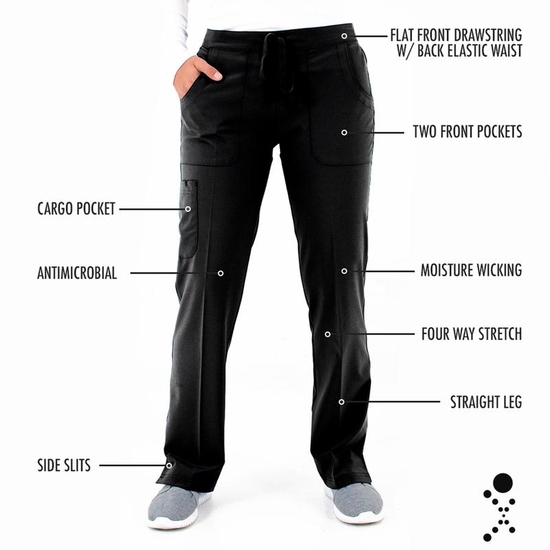 Women's Active Cargo Pants- Petite and Tall - A & K scrubs and more,LLC