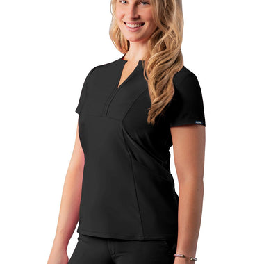 Women's Notched V-neck Top - A & K scrubs and more,LLC