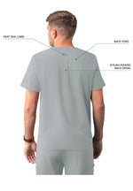 ADAR Addition  Men's Modern Multi-pocket V-Neck Scrub Top **Fashion Colors** - A & K scrubs and more,LLC