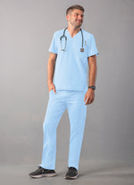 ADAR Addition  Men's Modern Multi-pocket V-Neck Scrub Top **Fashion Colors** - A & K scrubs and more,LLC