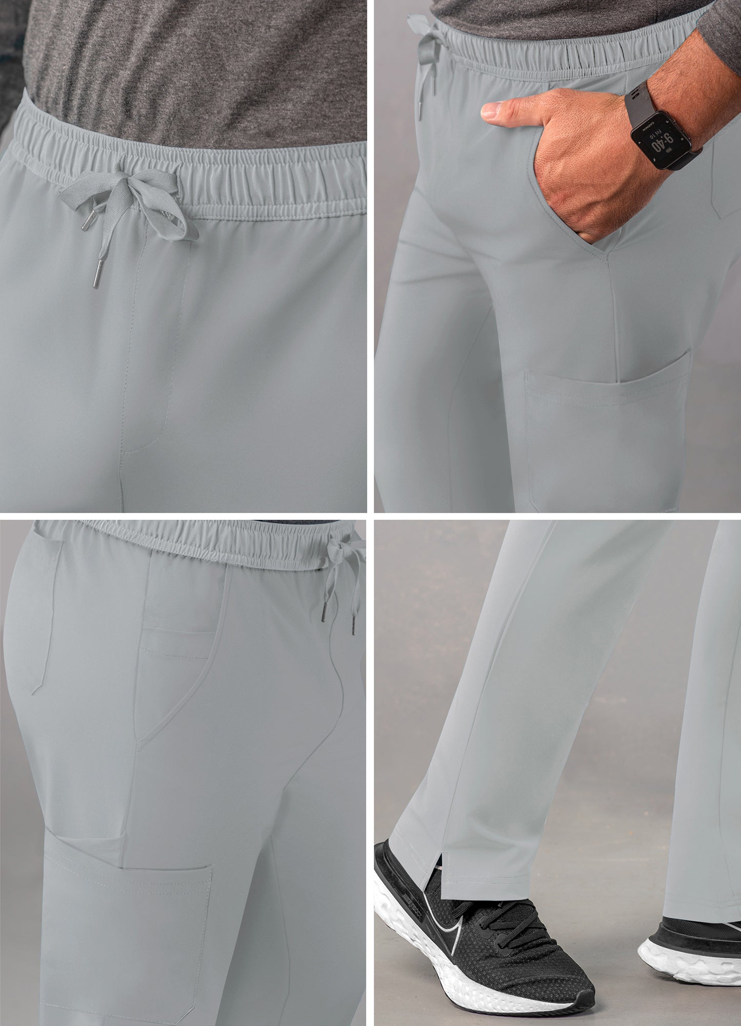 ADAR Addition Men's Slim Leg Cargo Drawstring Pant  **Fashion Colors** - A & K scrubs and more,LLC
