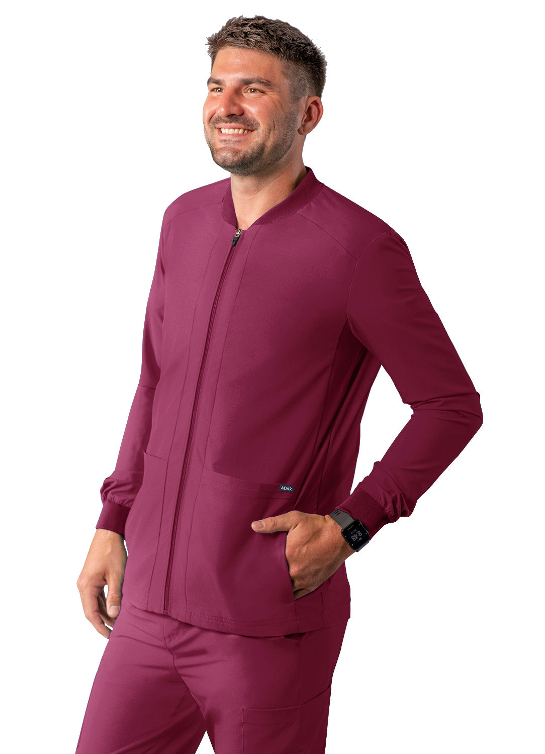 Addition Men's Bomber Zipped Jacket - A & K scrubs and more,LLC