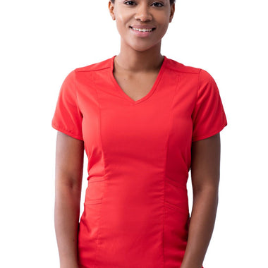 Women's Modern V-Neck Scrub Top - A & K scrubs and more,LLC