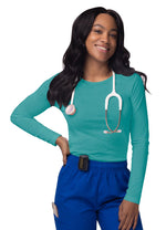 Women's Long Sleeve Comfort Underscrub Tee - A & K scrubs and more,LLC