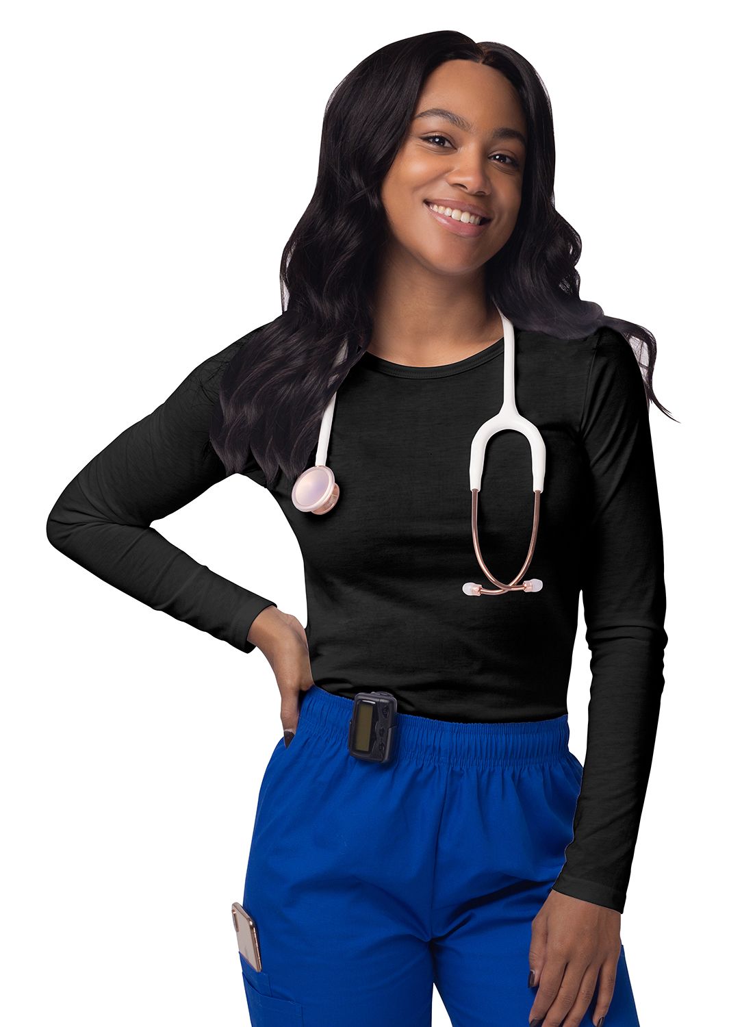 Women's Long Sleeve Comfort Underscrub Tee - A & K scrubs and more,LLC