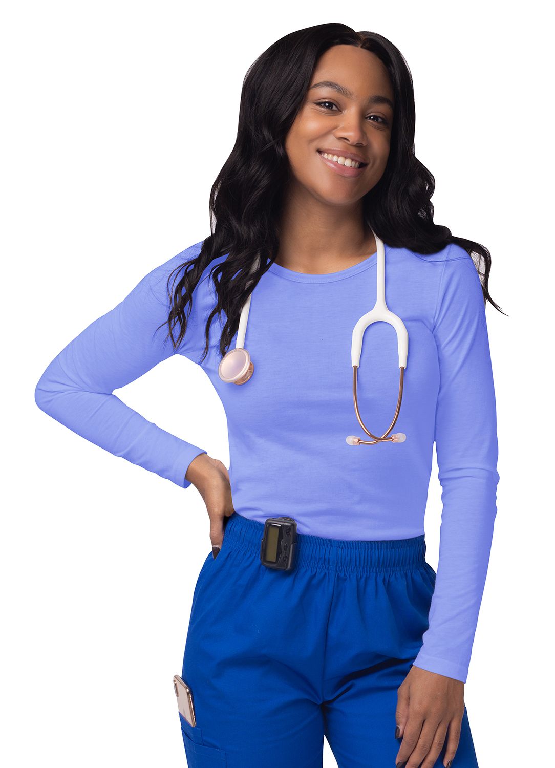 Women's Long Sleeve Comfort Underscrub Tee - A & K scrubs and more,LLC