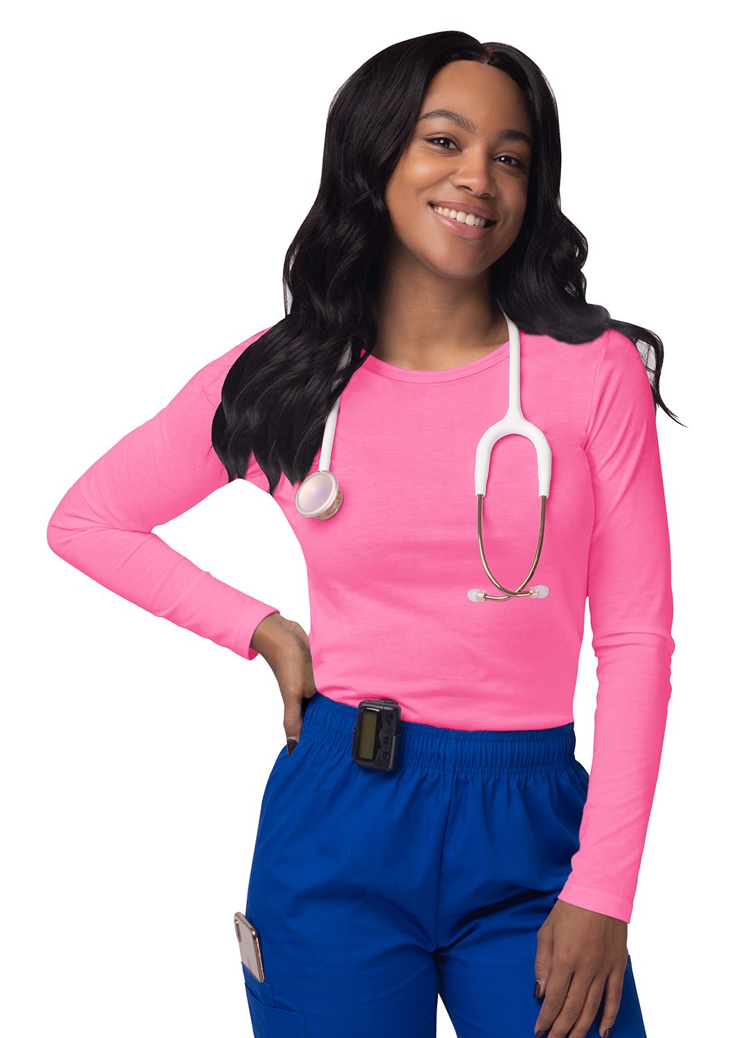 Women's Long Sleeve Comfort Underscrub Tee - A & K scrubs and more,LLC