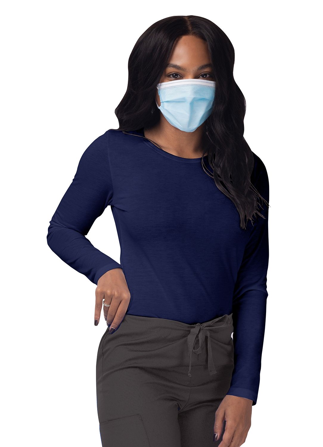 Women's Long Sleeve Comfort Underscrub Tee - A & K scrubs and more,LLC