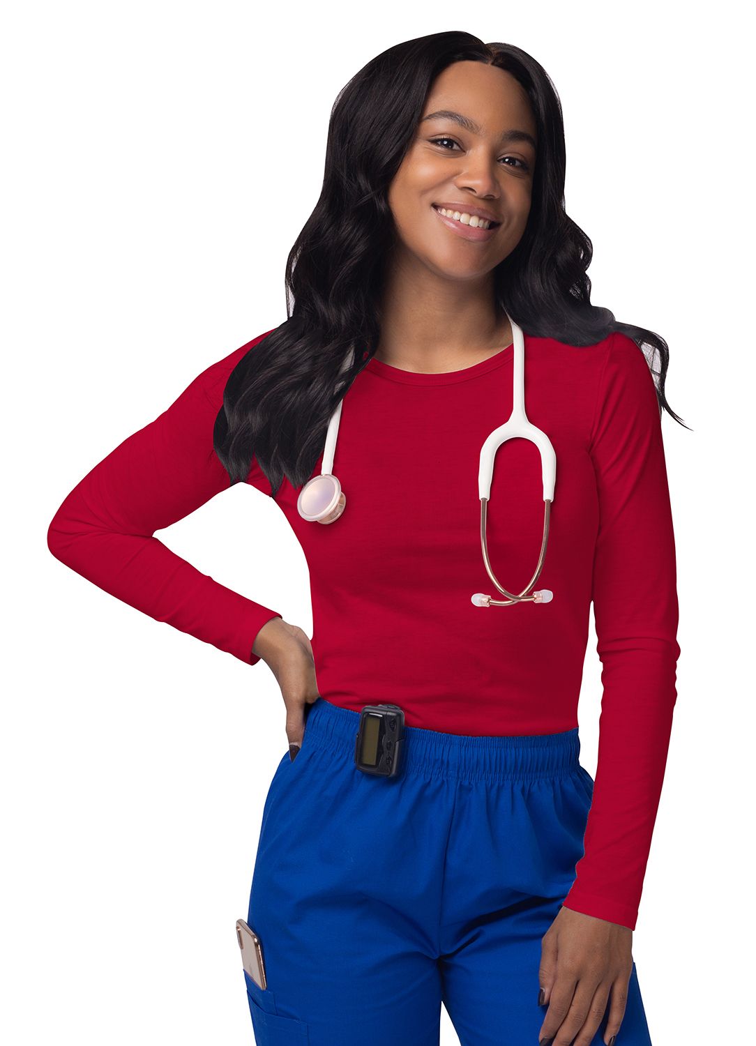 Women's Long Sleeve Comfort Underscrub Tee - A & K scrubs and more,LLC