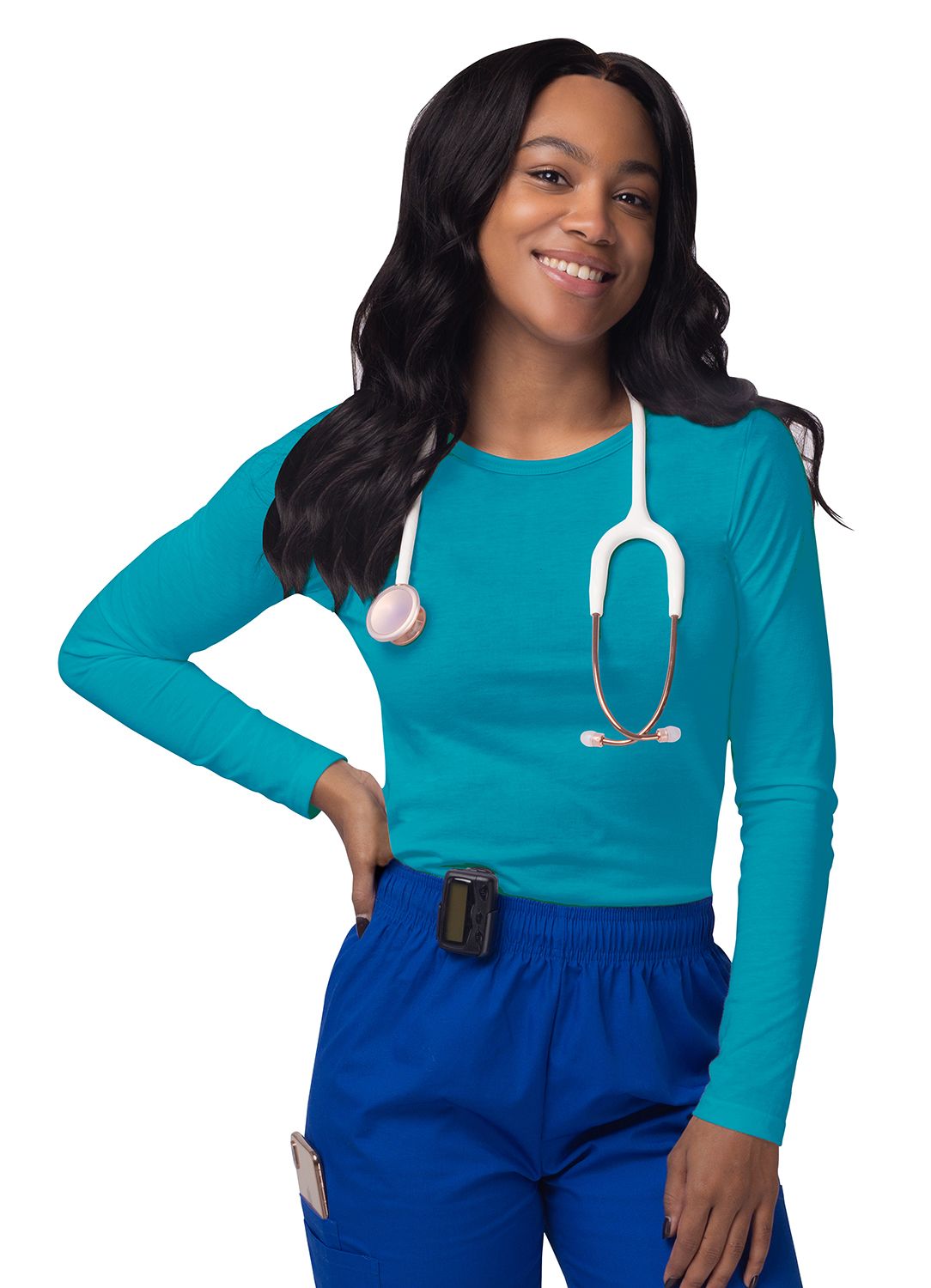Women's Long Sleeve Comfort Underscrub Tee - A & K scrubs and more,LLC