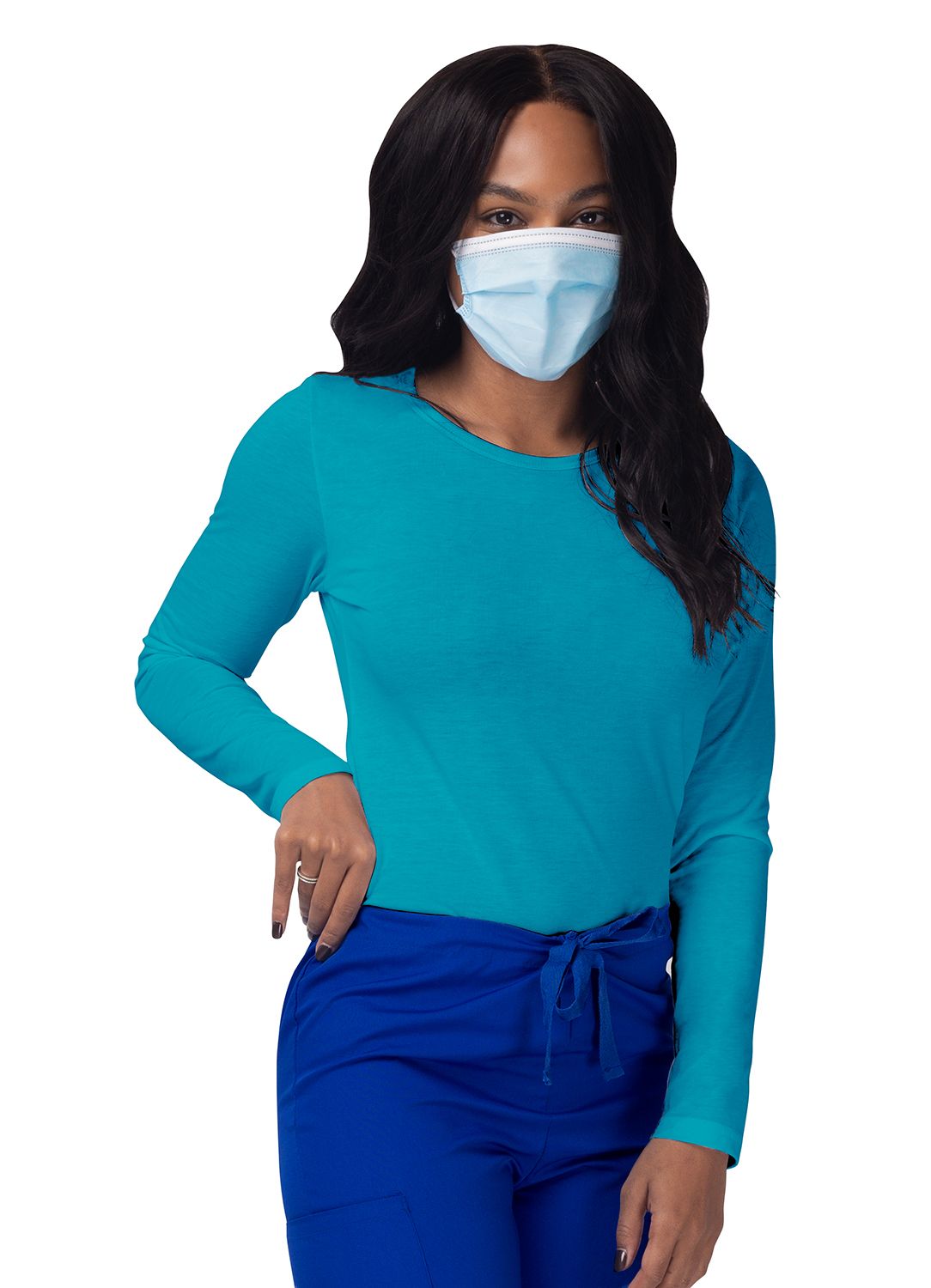 Women's Long Sleeve Comfort Underscrub Tee - A & K scrubs and more,LLC