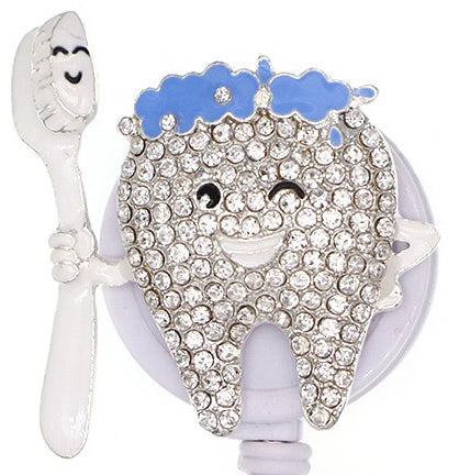 Tooth Fairy -Dazzle Retractable Badge Reel - A & K scrubs and more,LLC